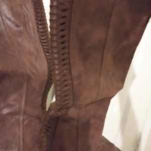 Never worn, tall  brown boots